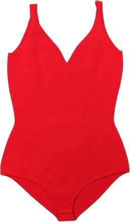 Alexander McQueen Body con scollo a V - Rosso