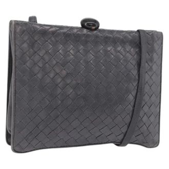 Bottega Veneta Pre-owned Vintage Shoulder Bag - Dames - Pre-owned - Grijs - Maat: ONE Size Leer