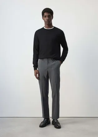 Mango Pantaloni Bologna cropped slim-fit grigio medio vigor&eacute; - Uomo - 44 - MANGO MAN