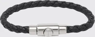 Ferragamo Bracciale in pelle di vitello intrecciata con fibbia a scatto