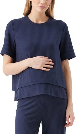 Ripe Mike Rib Nursing Top in Navy at Nordstrom, Size X-Large Au