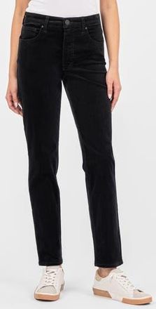 Kut from the Kloth Rachael High Waist Corduroy Mom Jeans in Black at Nordstrom Rack, Size 00
