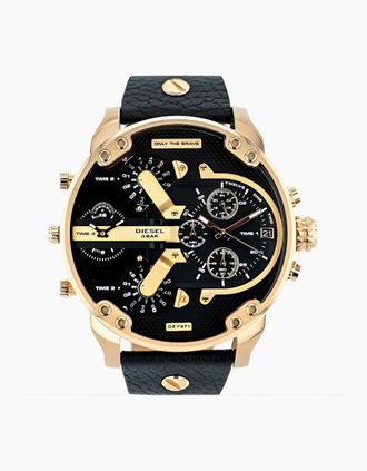 Diesel Mens Diesel DZ7371 MR Daddy 2.0 Gold Case Mens Watch - Black