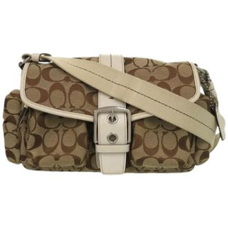 Coach Borsa a tracolla Pre-owned in tela - - Pre-owned - Donna - Beige - ONE SIZE