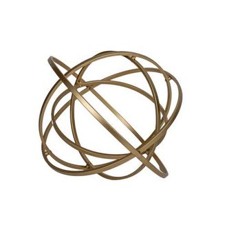 Foreside Home And Garden 12 Prescott Decorative Tabletop Brass Metal Folding Garden Orb Figurine in Gold at Nordstrom