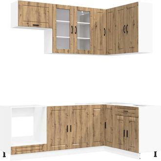 vidaXL Unidad De Cocina Porto 8 Uds. Roble Artisan Vidaxl