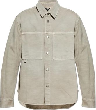 Haikure Denim Shirt Arno - Heren - Spijkeroverhemden - Beige - L - Denim - Overhemden