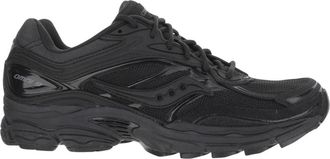 Saucony Zwarte Panel Sneakers met Rubberen Zool - Heren - Sneakers - Zwart - 38 EU - Leer - Schoenen