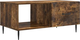 vidaXL Mesa De Caf&eacute; Roble Ahumado 90 X 50 X 40 Cm Madera De Ingenier&iacute;a Vidaxl