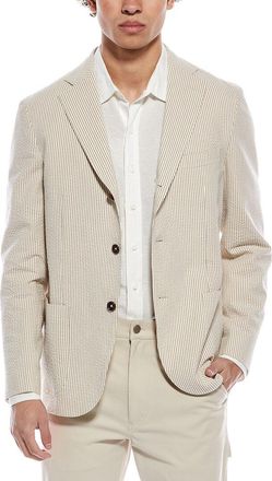 Slowear Montedoro by Slowear Stripe Textured Blazer