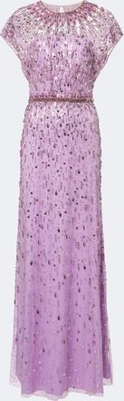 Jenny Packham Lauretta sequined tulle gown