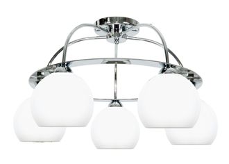OEM L&aacute;mpara De Techo Cromada Con Pantalla Plateada Guanta 14-530
