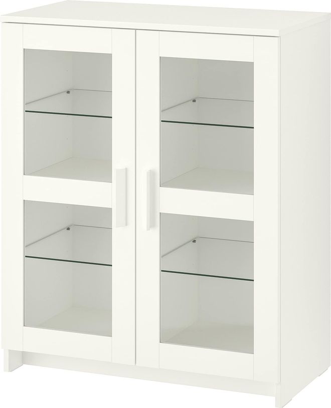 IKEA Ikea BRIMNES Schrank mit Türen, 78x95 cm, Glas/Weiß ab 154,92 €