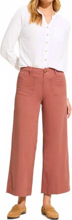FDJ Christina Wide Ankle Denim Pant In Bronze