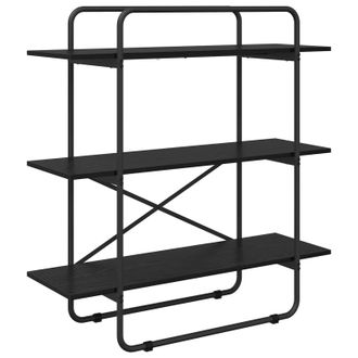 vidaXL Estanter&iacute;a 3 Niveles 100 X 35 X 105 Cm Pb Roble Negro Vidaxl