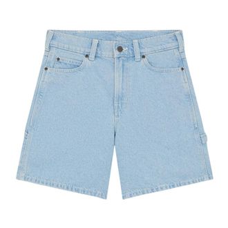 Dickies 993 7-Inch Carpenter Short - Dames - Denim shorts - Blauw - W29 - Katoen - Korte Broeken