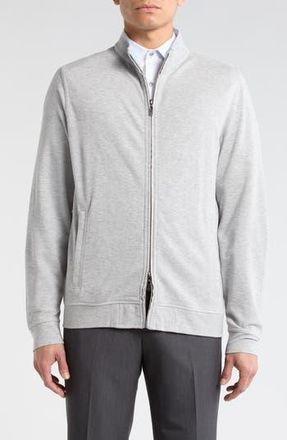 David Donahue Full Zip Knit Jacket in Pearl at Nordstrom Rack, Size Xx-Large
