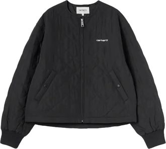 Carhartt Work in Progress Gewatteerd donsjack met knopen - Zwart