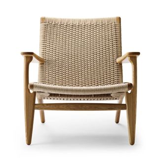 Carl Hansen & S&oslash;n CH25 Sessel, Eiche ge&ouml;lt / Naturgeflecht