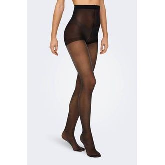 Only panty ONLEA met glitters 20 denier zwart/zilverkleurig