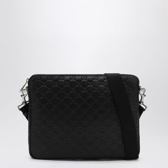Gucci Medium black GG Emblem shoulder bag