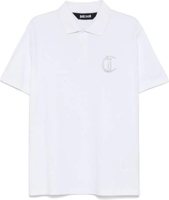 Just Cavalli Polo con logo - Bianco