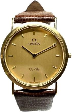 Omega Pre-owned Watches, male, Yellow, Size: ONE SIZE Pre-owned De Ville GP Quartz Watch