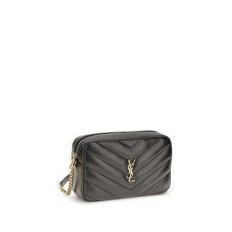Saint Laurent Womens Black Lamb Ovis Aries Shoulder Bag