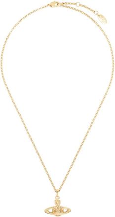 Vivienne Westwood Accessoires, Dames, Geel, ONE Size, Mini Bas Relief Orb Ketting