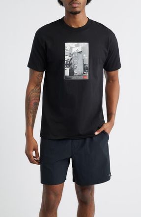 Obey Boston Billboard Cotton Graphic T-Shirt in Black at Nordstrom, Size X-Large