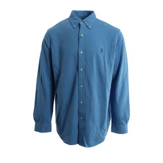 Ralph Lauren Casual Shirts, male, Blue, Size: XL Featherweight Mesh Shirt