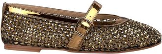 Alma En Pena Platte Ballerina met Strass-steentjes - Dames - Ballerinas - Bruin - 42 EU - Schoenen