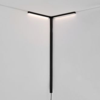 Jonathan Y Designs Madsen 18.25 2-Light Modern Minimalist Iron Integrated Plug-In LED Sconce for Ceiling Corner, Black
