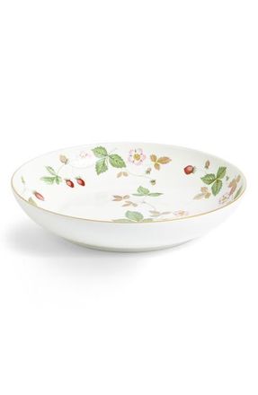 Wedgwood Wild Strawberry Bone China Pasta Bowl in White Strawberry at Nordstrom