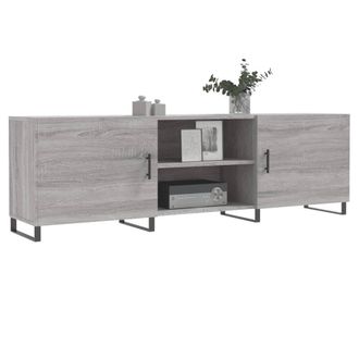 Berkfield Home TV Cabinet Grey Sonoma 150x30x50 cm Engineered Wood | Size: 150 x 30 x 50 cm