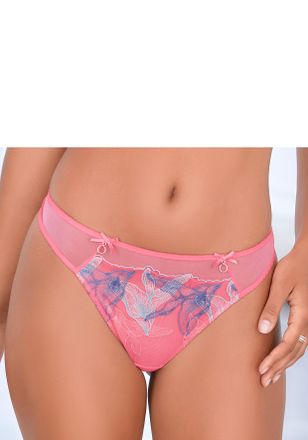 Lascana String LASCANA Gabriella, Damen, Gr. 32/34, bunt (pink, multicolor), Spitze, Obermaterial: 50% Polyamid, 30% Polyester, 20% Elasthan, Unterhosen Strin