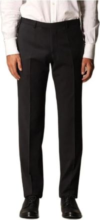 Emporio Armani Slim Fit wollen broek - Heren - Nette broeken - Zwart - L - Wol - Broeken