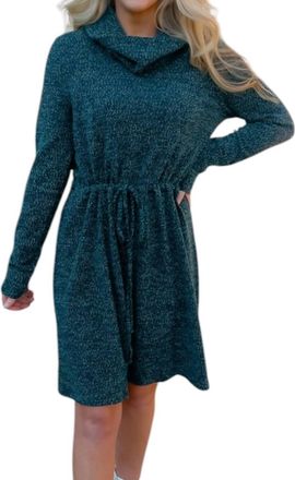 Gilli Love Will Decide Sweater Dress In Deep Hunter Green