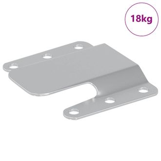 vidaXL Soporte De Montaje Flush 419 Pcs Plateado 75 X 66 X 1,4 Mm Vidaxl