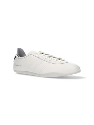 Yohji Yamamoto Logo-Embroidered Leather Sneaker - White