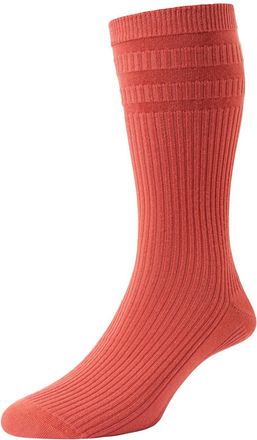 Hj Hall 1 Pair HJ Cotton Softop Socks HJ91 Deep Coral 6-11