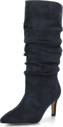 Journee Collection Journee Womens Sonnet Knee High Extra Wide-Calf Slouchy Boots, Navy, 6 UK