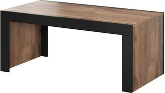 Mirjan24 Mobilier1 - Mesa De Centro Charlotte 146, Roble Wotan + Negro, 50x60x120cm, Di&aacute;metro: 0, Aglomerado Laminado, Angular