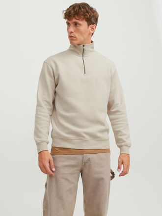 Jack & Jones JJEBRADLEY SWEAT HALF ZIP NOOS, mit Troyer Kragen