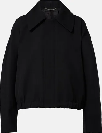 Victoria Beckham Arden virgin wool gabardine blouson jacket