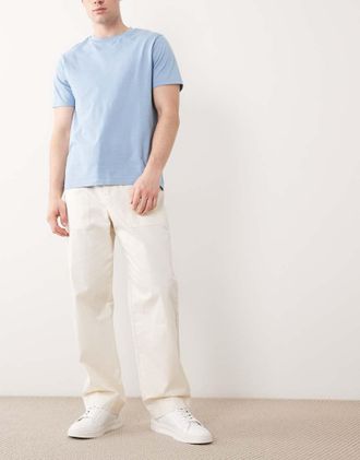 Selected Chino ampi color crema-Marrone