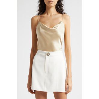 Cinq &agrave; Sept Marta Silk Camisole in Khaki at Nordstrom, Size X-Large