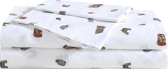 Eddie Bauer 200 Thread Count Buddy Camping Allover Cotton Percale Sheet Set