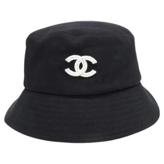 Chanel Pre-owned Accessories, female, Black, Size: ONE SIZE Pre-owned Bucket Hat