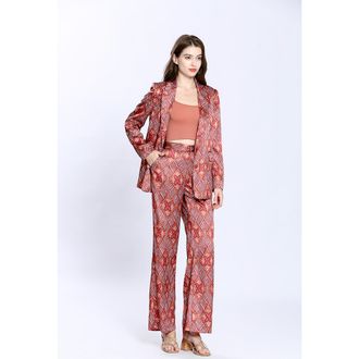 See U Soon Rechte bedrukte broek